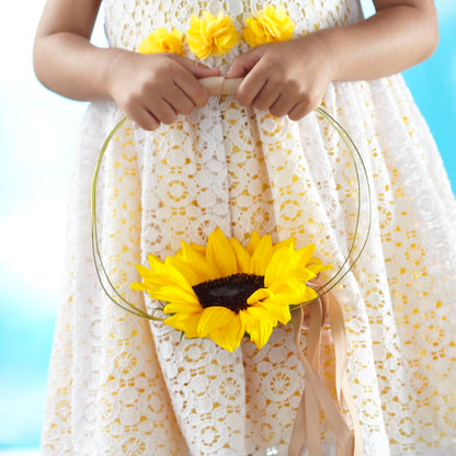 Sweet Sunshine Flower Girl Bouquet –  Menlo Florist, Menlo Park CA