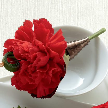Red Carnation Boutonniere –  Menlo Florist, Menlo Park CA